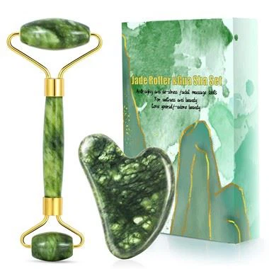 Instrumente faciale anti -îmbătrânire 100% naturale naturale de jad gua sha sha