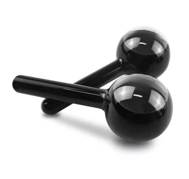 Globuri de gheață Cool Roller de culoare neagră pentru masaj facial